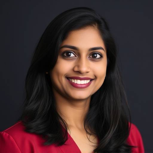 A portrait of Aisha Patel, the Head of Marketing at Ubuntu BizFind