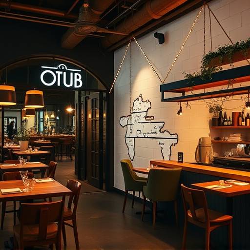 Map of Johannesburg showing location of a local restaurant